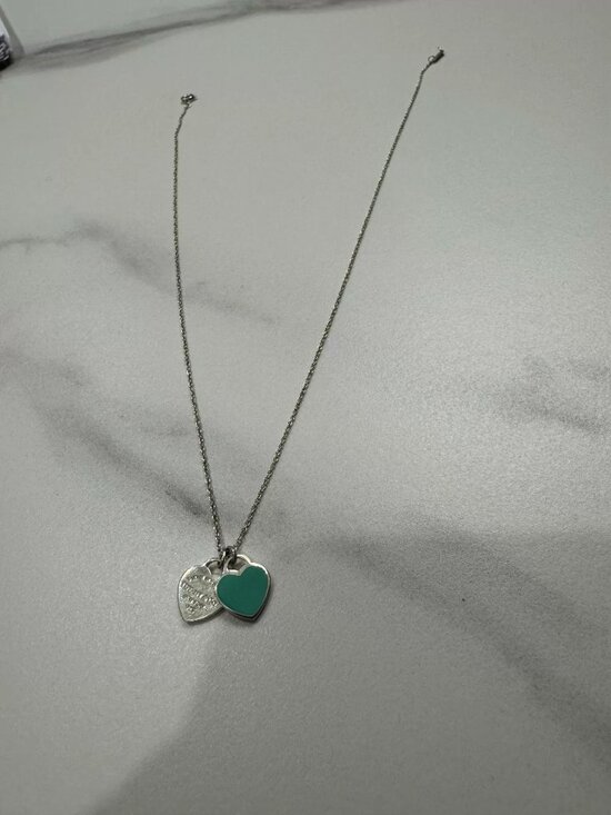 Tiffany & Co. double heart silver necklace - Picture 5 of 5
